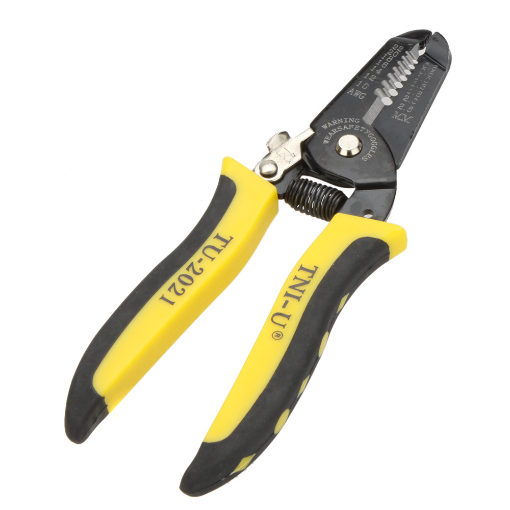 TU 2021 Precise Wire Stripper Cutter Tool Clamp Steel Wire Cable Cutter Plier Tool Stripping Hand Repair Tool 22 10AWG