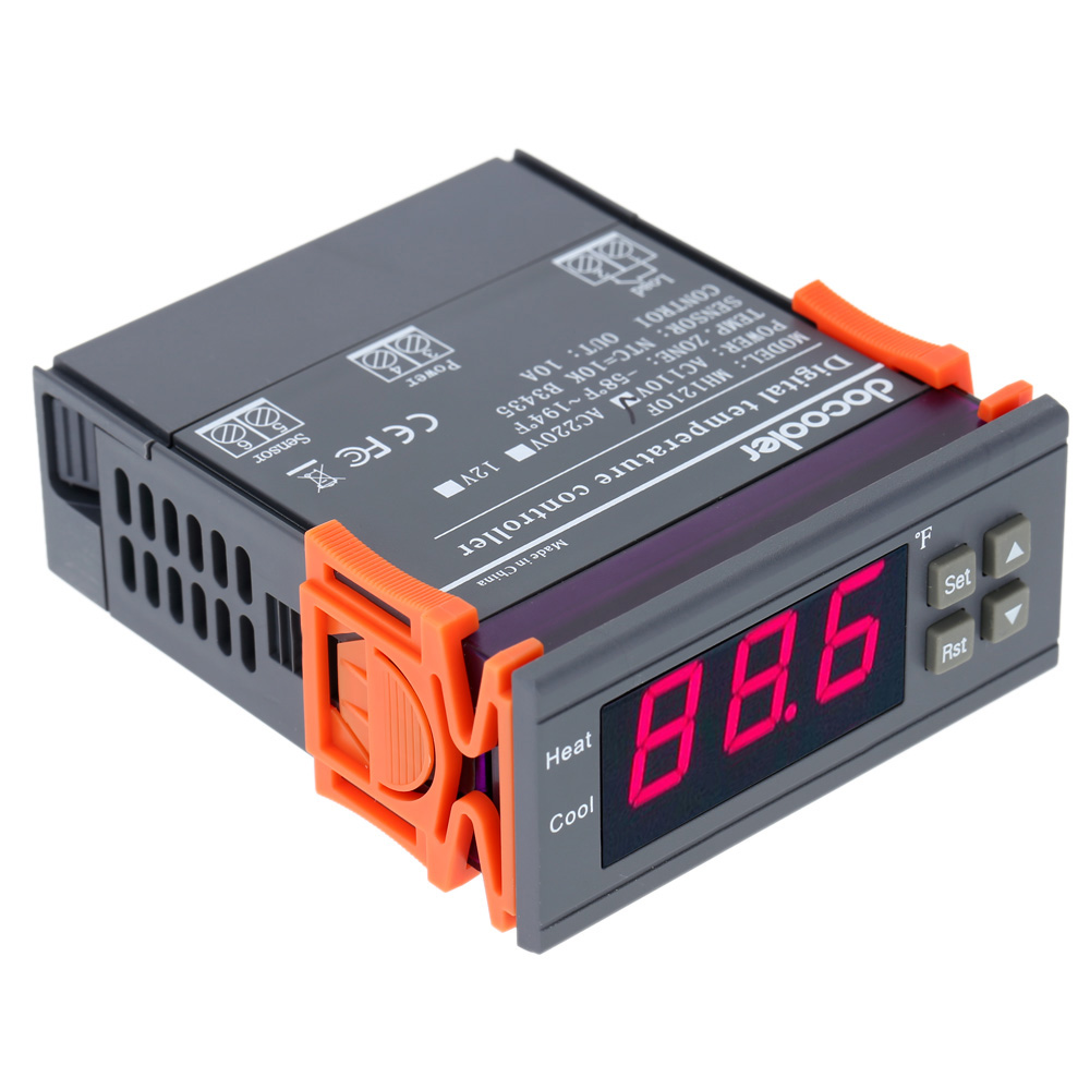 10A AC110V Digital Temperature Controller Thermocouple 58~194 Fahrenheit with Sensor thermostat thermal regulator