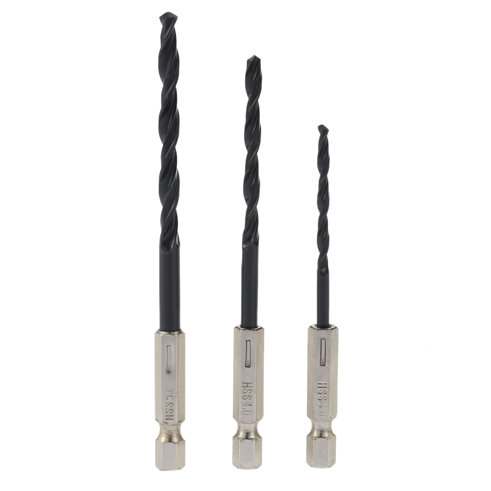 15pcs Professional Twist Drill Bits Set High Speed Steel HSS 1 4 Inch Quick change Hex Shank ferramentas drill for Woodworking