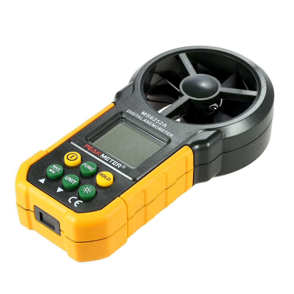 PEAKMETER MS6252A Digital Multimeter Multifunction Anemometer Air Volume Tachometer Wind Air Speed Tester