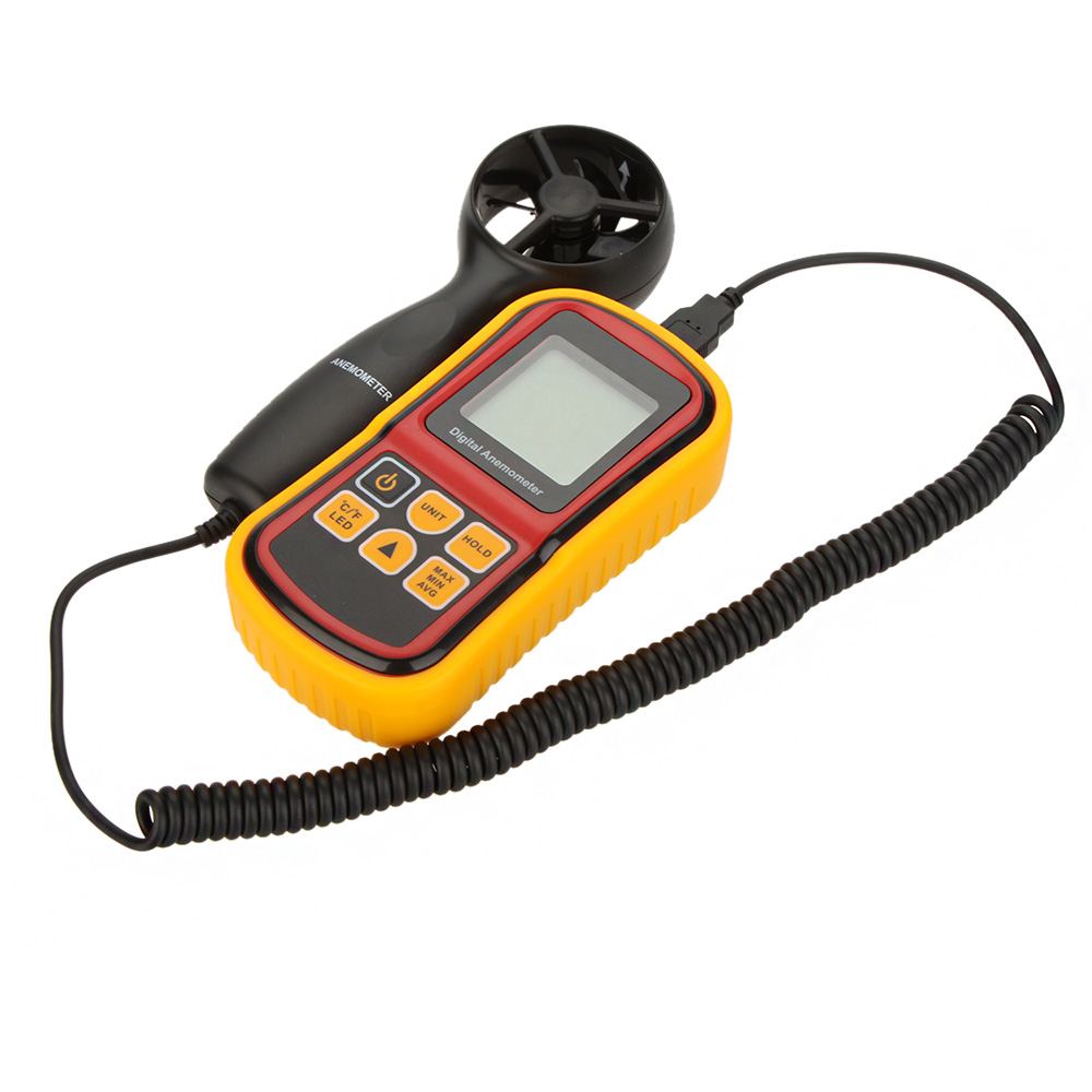 GM8901 0~45m s High Accuracy Anemometro LCD Display Digital Anemometer tachometer Wind Meter Air Velocity Temperature Meter