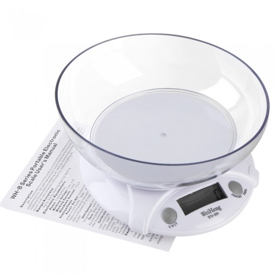 7KG x 1G Digital balance Kitchen Scale Electronic Weighing Scales Parcel Food Weight Balance for Kitchen with Bowl LCD Display