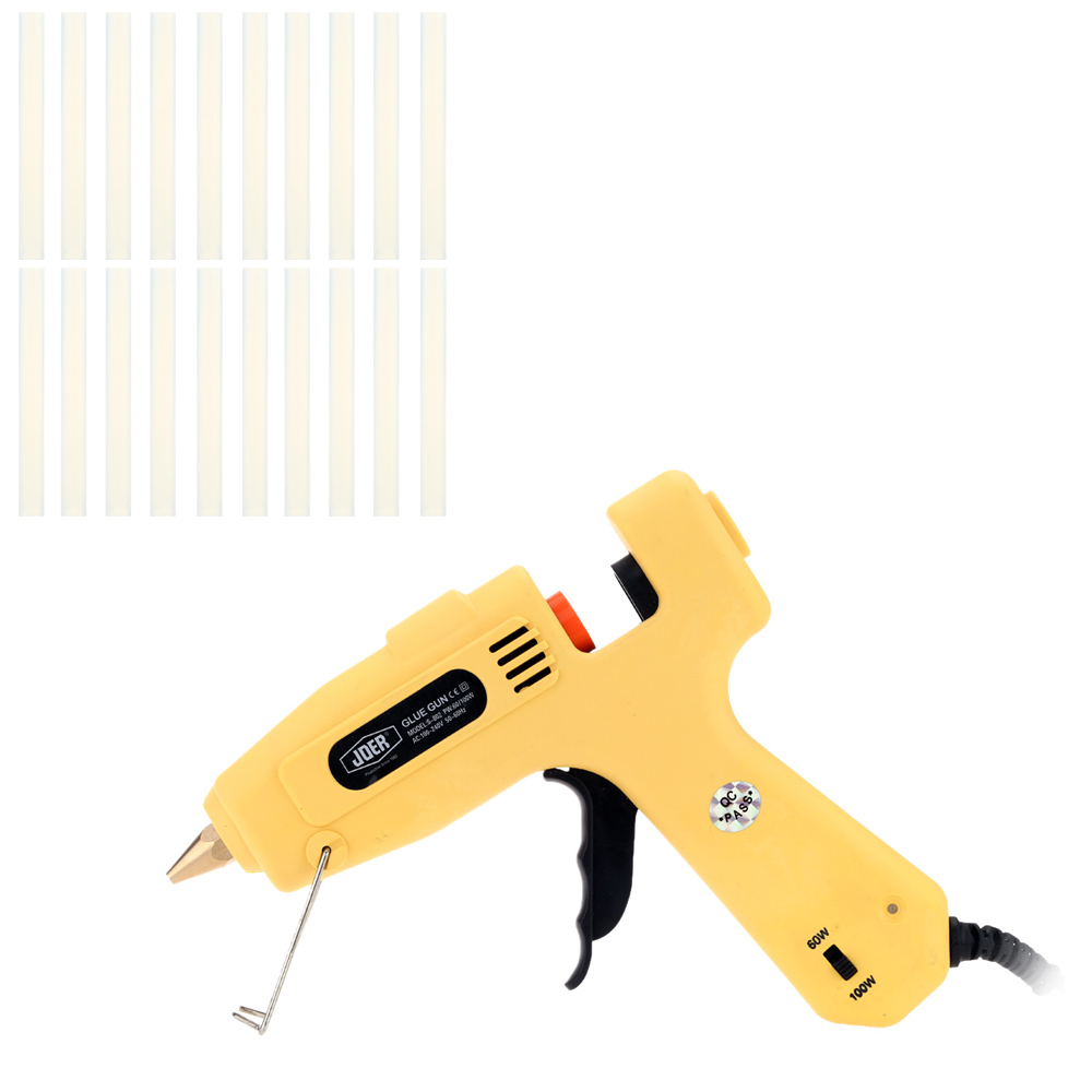 100 240V 60W 100W Professional Melt Glue Gun Practical Heating Craft Repair Tool Heating Power Tools with 20pcs Glue Sticks