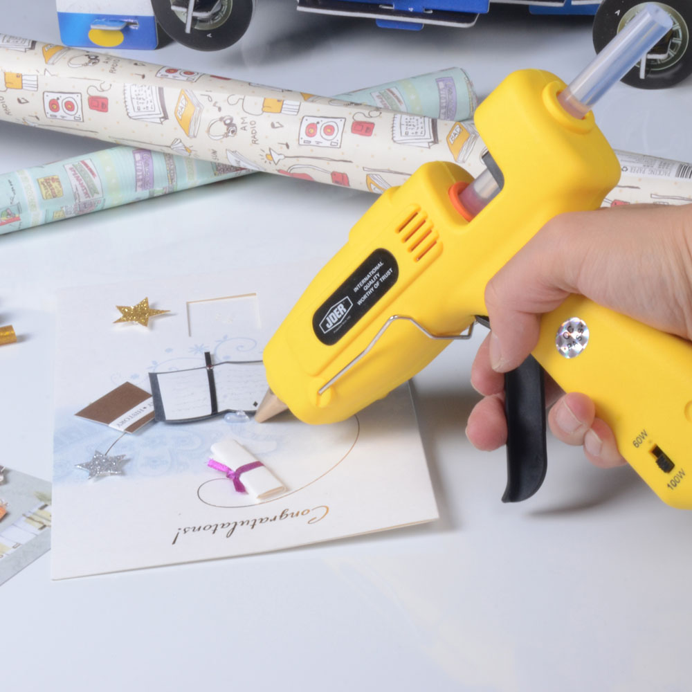 100 240V 60W 100W Professional Melt Glue Gun Practical Heating Craft Repair Tool Heating Power Tools with 20pcs Glue Sticks