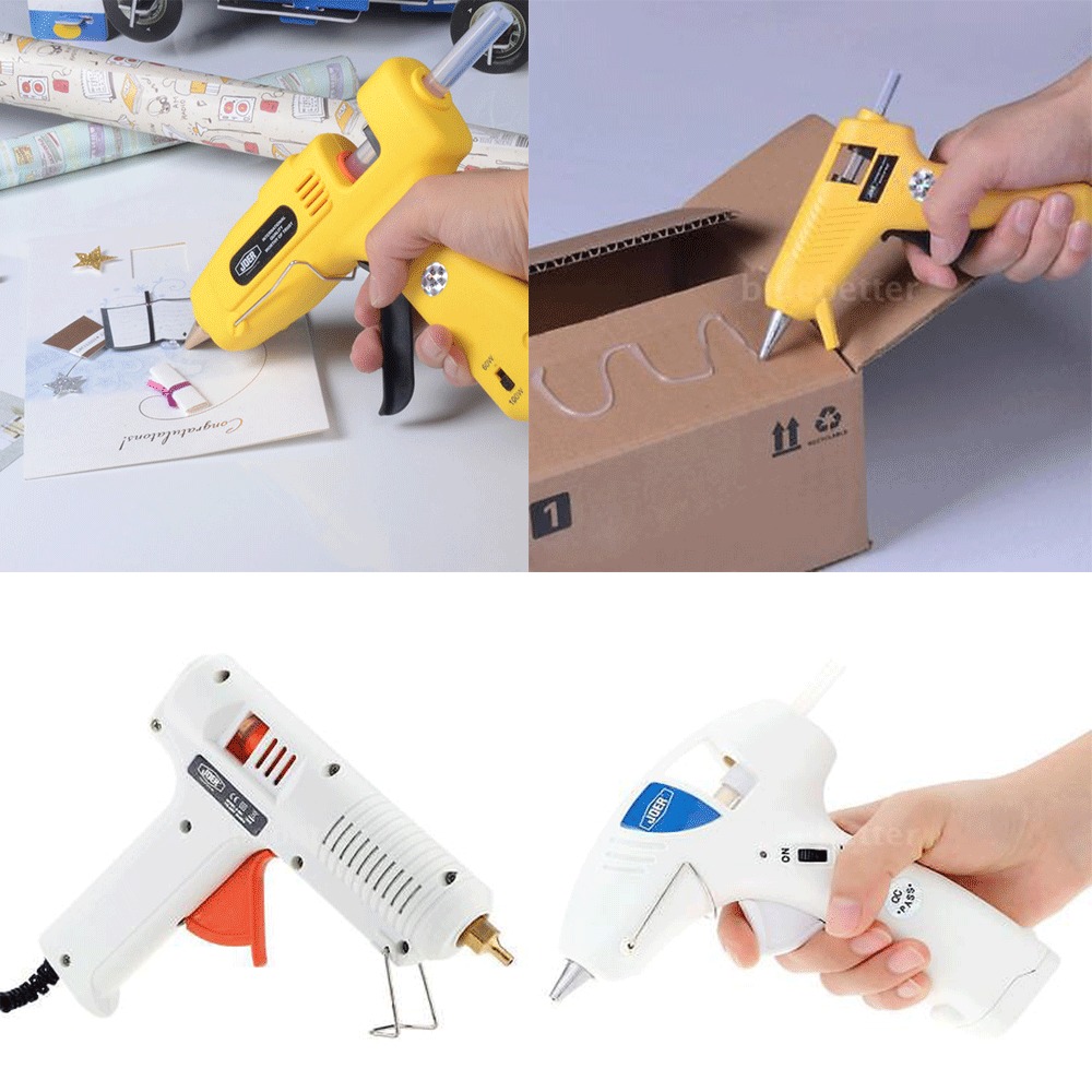 100 240V 60W 100W Professional Melt Glue Gun Practical Heating Craft Repair Tool Heating Power Tools with 20pcs Glue Sticks