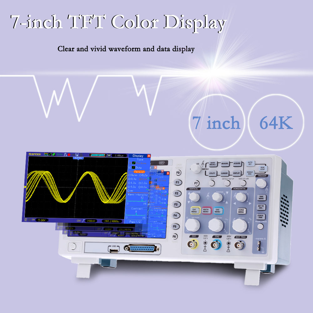 Hantek MSO5202D Mixed Signal 200MHz 2CH 1Gsa s 1M Digital Storage Oscilloscope 16CH Logic Analyzer diagnostic tool osciloscopio