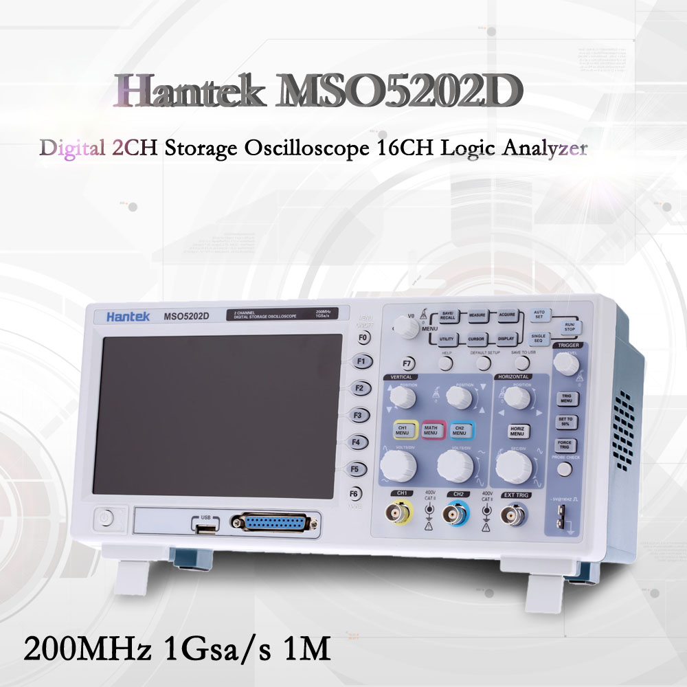 Hantek MSO5202D Mixed Signal 200MHz 2CH 1Gsa s 1M Digital Storage Oscilloscope 16CH Logic Analyzer diagnostic tool osciloscopio