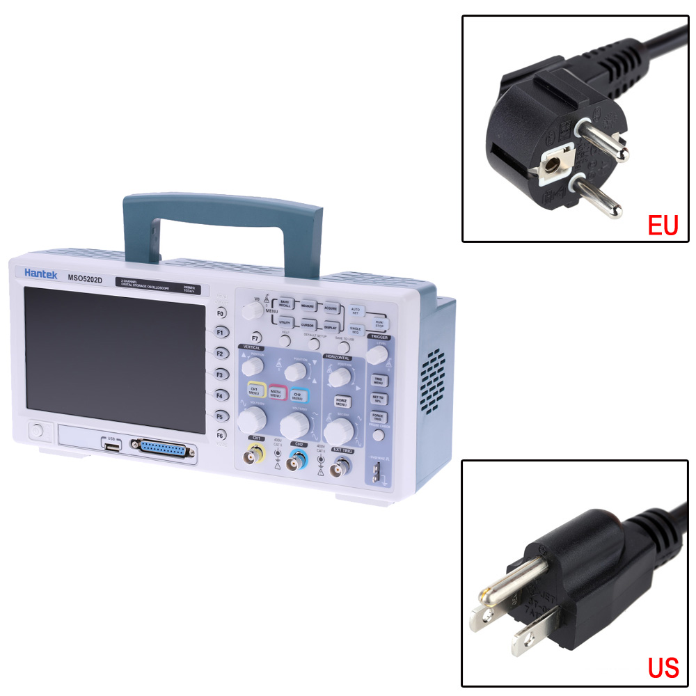 Hantek MSO5202D Mixed Signal 200MHz 2CH 1Gsa s 1M Digital Storage Oscilloscope 16CH Logic Analyzer diagnostic tool osciloscopio