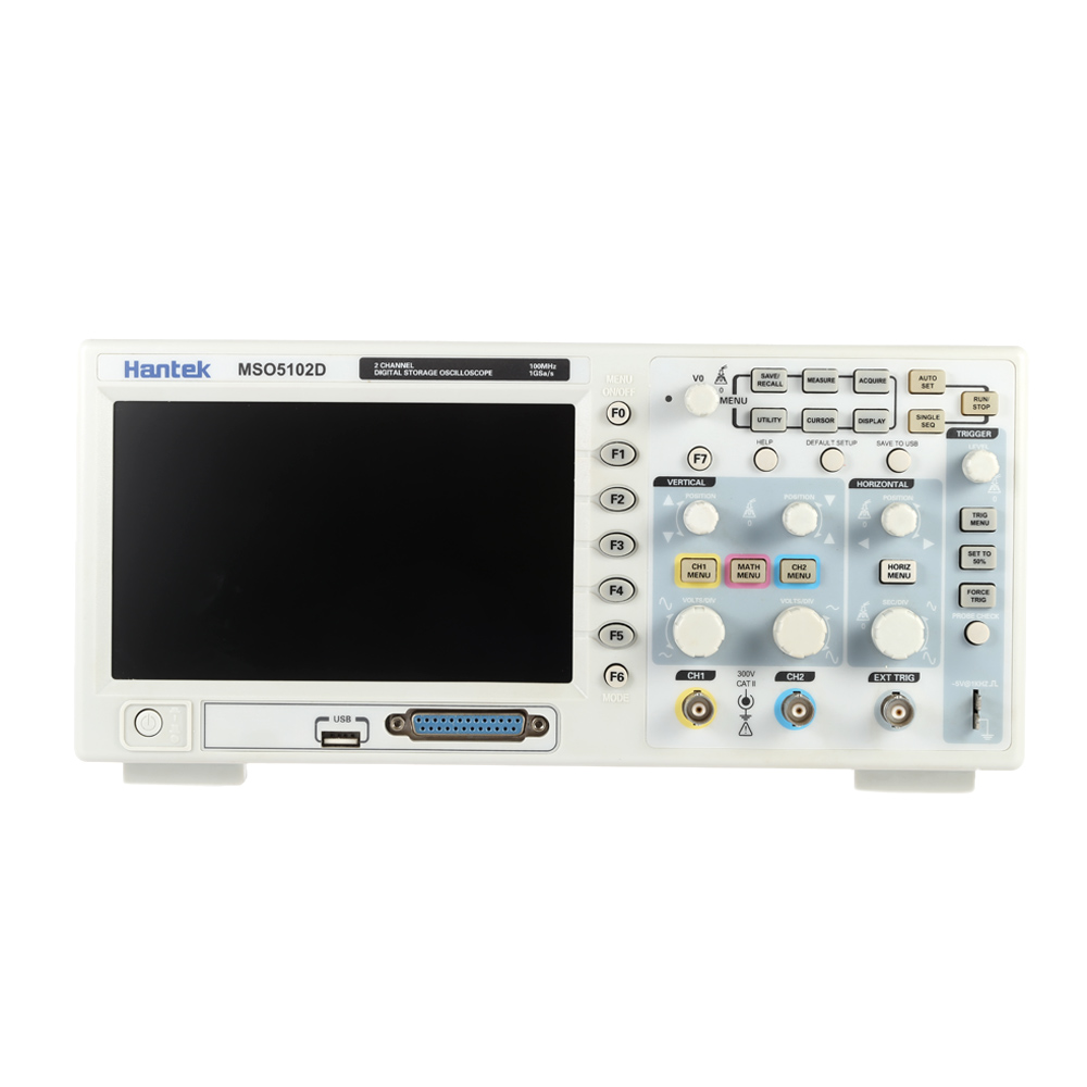 Professional Hantek Digital Storage Oscilloscope Mixed Signal 2CH 100MHz 7 TFT Memory Depth 1M 1GSa s 8 bit 16Ch Logic Analyzer