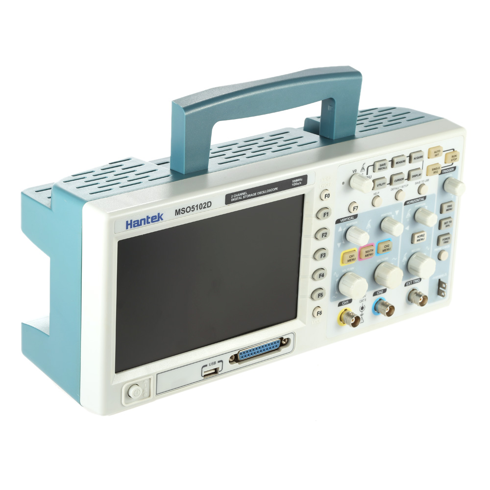 Professional Hantek Digital Storage Oscilloscope Mixed Signal 2CH 100MHz 7 TFT Memory Depth 1M 1GSa s 8 bit 16Ch Logic Analyzer