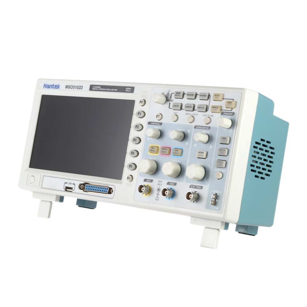 Professional Hantek Digital Storage Oscilloscope Mixed Signal 2CH 100MHz 7 TFT Memory Depth 1M 1GSa s 8 bit 16Ch Logic Analyzer