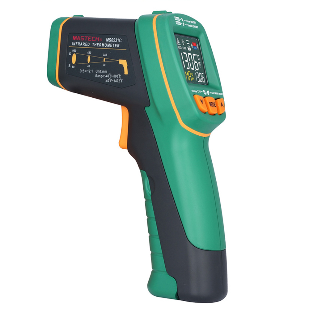 Digital LCD IR Infrared Thermometer Handheld Hygrometer Laser Temperature Tester Termometer Pyrometer Range 40~800( 752~1472 F)