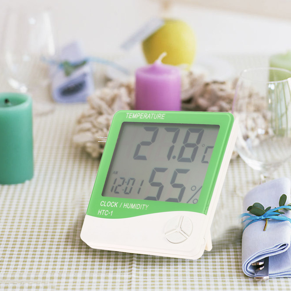 Portable Digital Thermometer hygrometer Multifunctional Temperature humidity Meter Diagnostic tool with Clock Calendar function