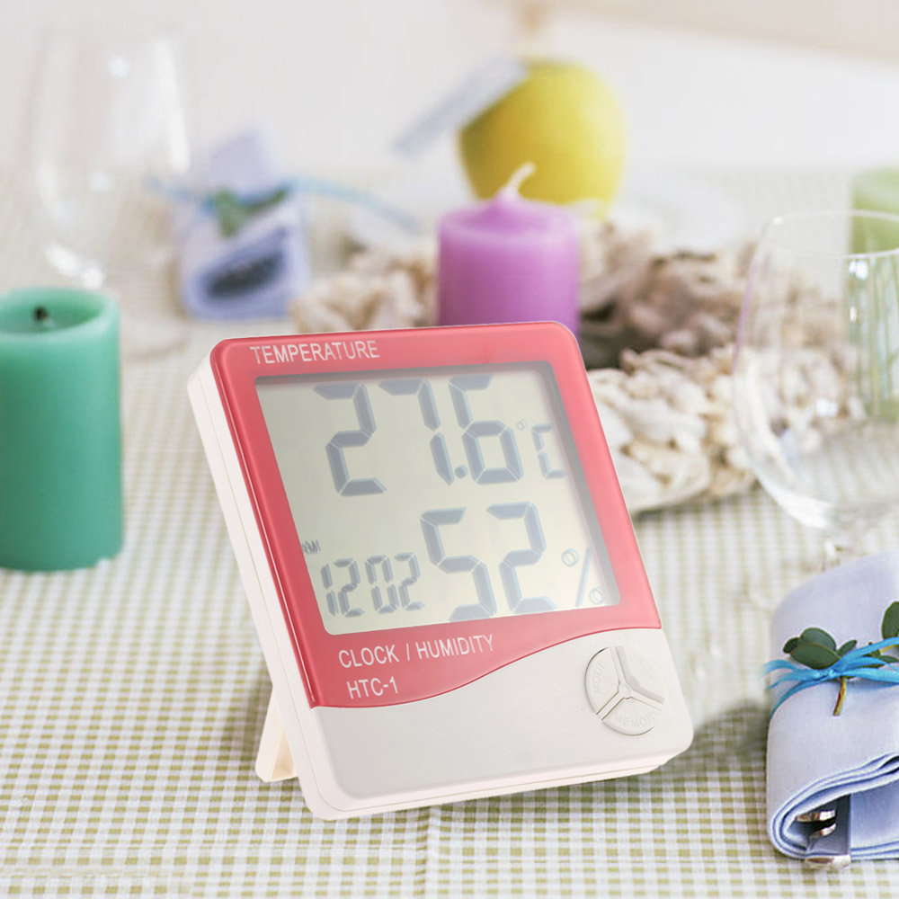 Portable Digital Thermometer hygrometer Multifunctional Temperature humidity Meter Diagnostic tool with Clock Calendar function