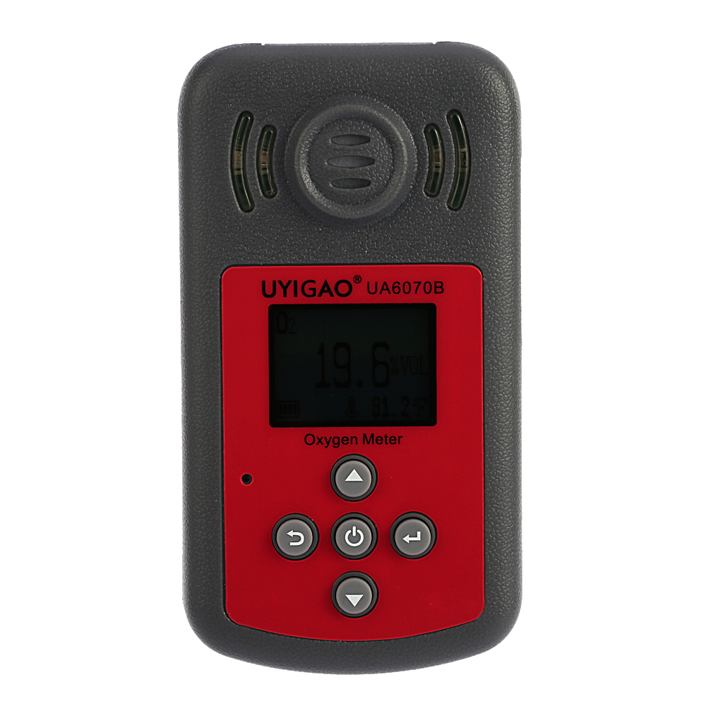 Portable O2 Gas Tester Monitor Automotive Oxygen Detector Mini Oxygen Meter Gas analyzer with LCD Display Sound and Light Alarm