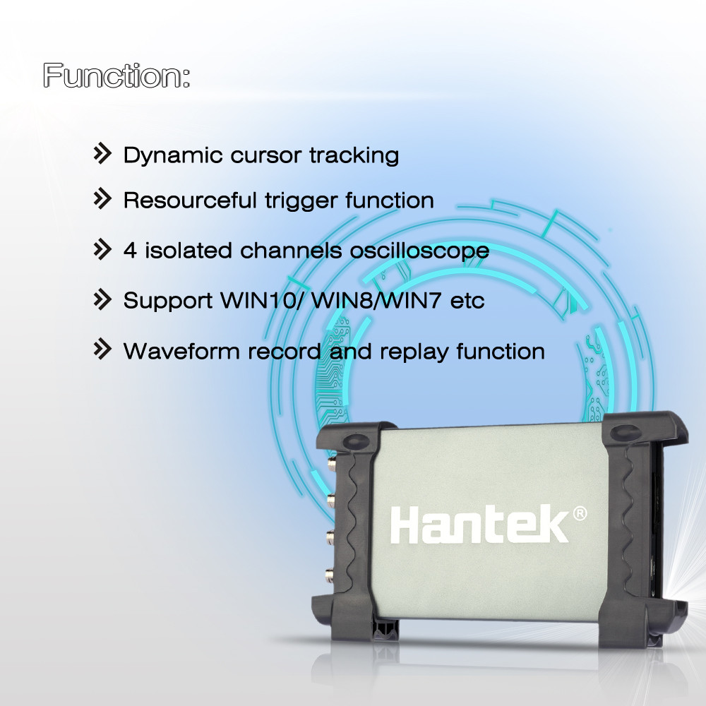 Hantek Automotive car detector Equipment Car Diagnostic Oscilloscope Automobile Special Oscilloscope PC USB2.0 Tester 200MHz4 CH