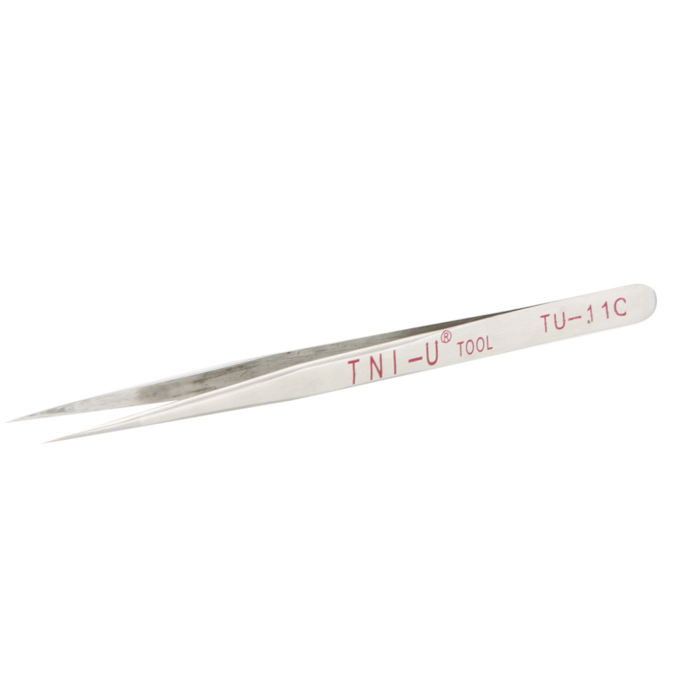 TU 11C 5.5 Nonmagnetic Fine Tip Straight Tweezers Fine Hand Repair Tool Stainless Steel Precision Tweezers Tools