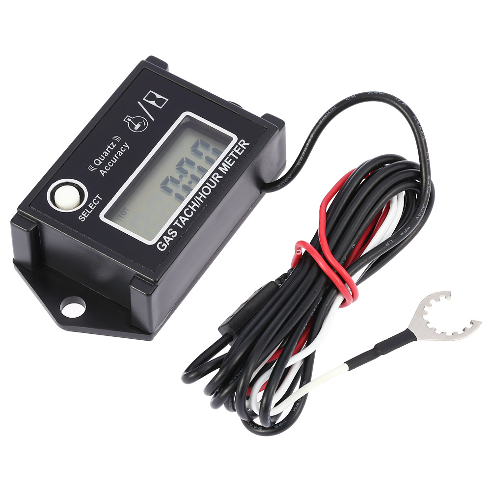 New Arrival LCD Digital Tachometer Tach Hour Meter RPM Tester termometro for 2 4 Stroke Engine Motorcycles tachometer motor