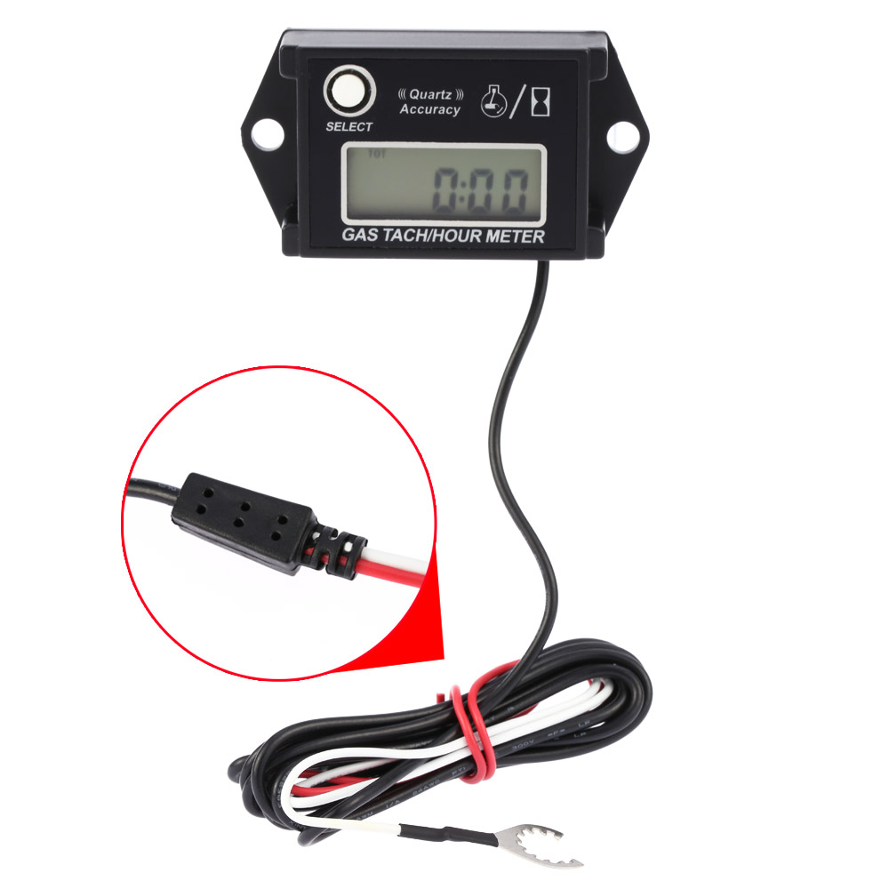 New Arrival LCD Digital Tachometer Tach Hour Meter RPM Tester termometro for 2 4 Stroke Engine Motorcycles tachometer motor