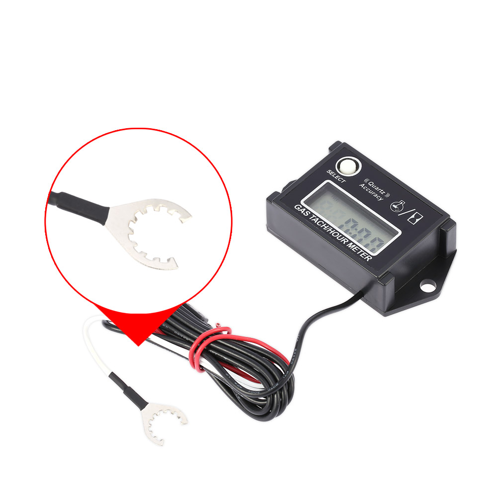 New Arrival LCD Digital Tachometer Tach Hour Meter RPM Tester termometro for 2 4 Stroke Engine Motorcycles tachometer motor