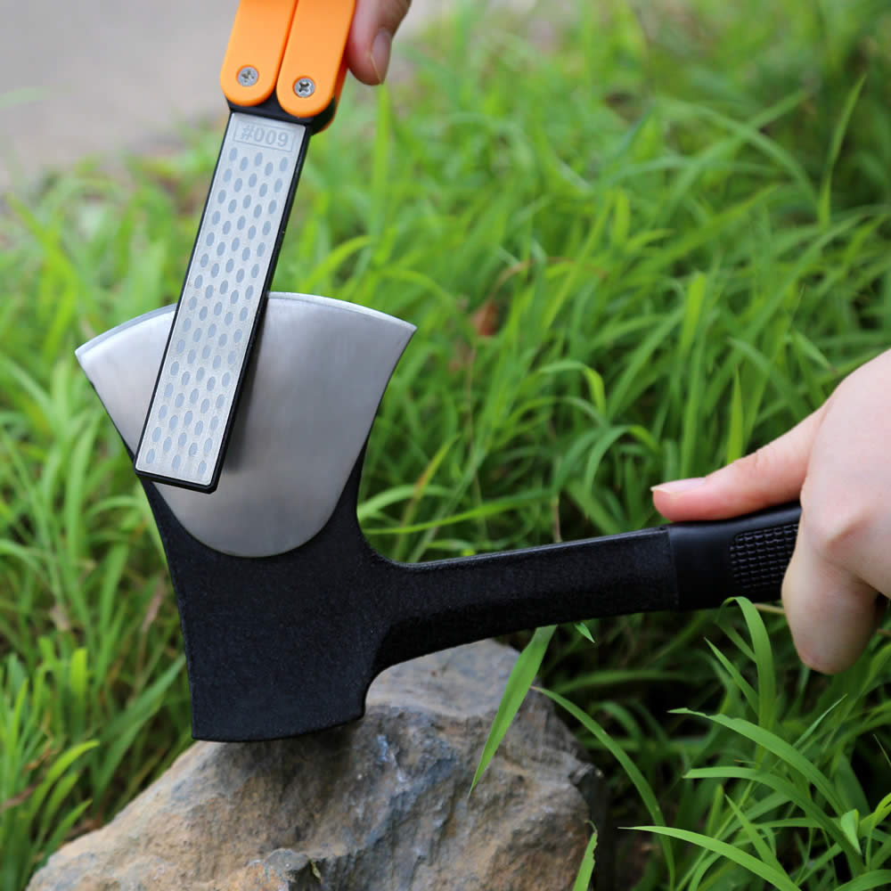 TAIDEA Multifunction Knife Slicker Knives Grinder Sharpener Tool Pocket Two Side Diamond Outdoor Sharpening Stone T1051D