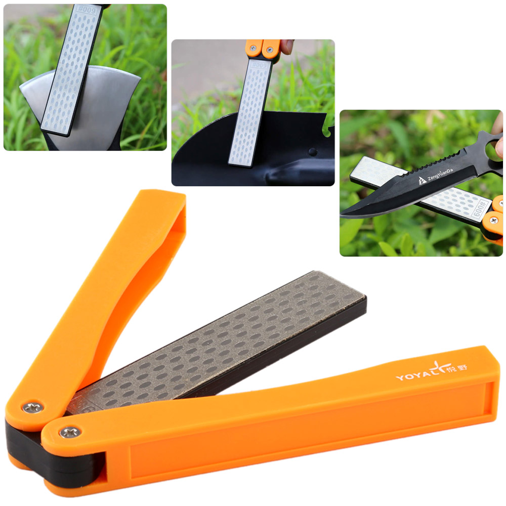 TAIDEA Multifunction Knife Slicker Knives Grinder Sharpener Tool Pocket Two Side Diamond Outdoor Sharpening Stone T1051D