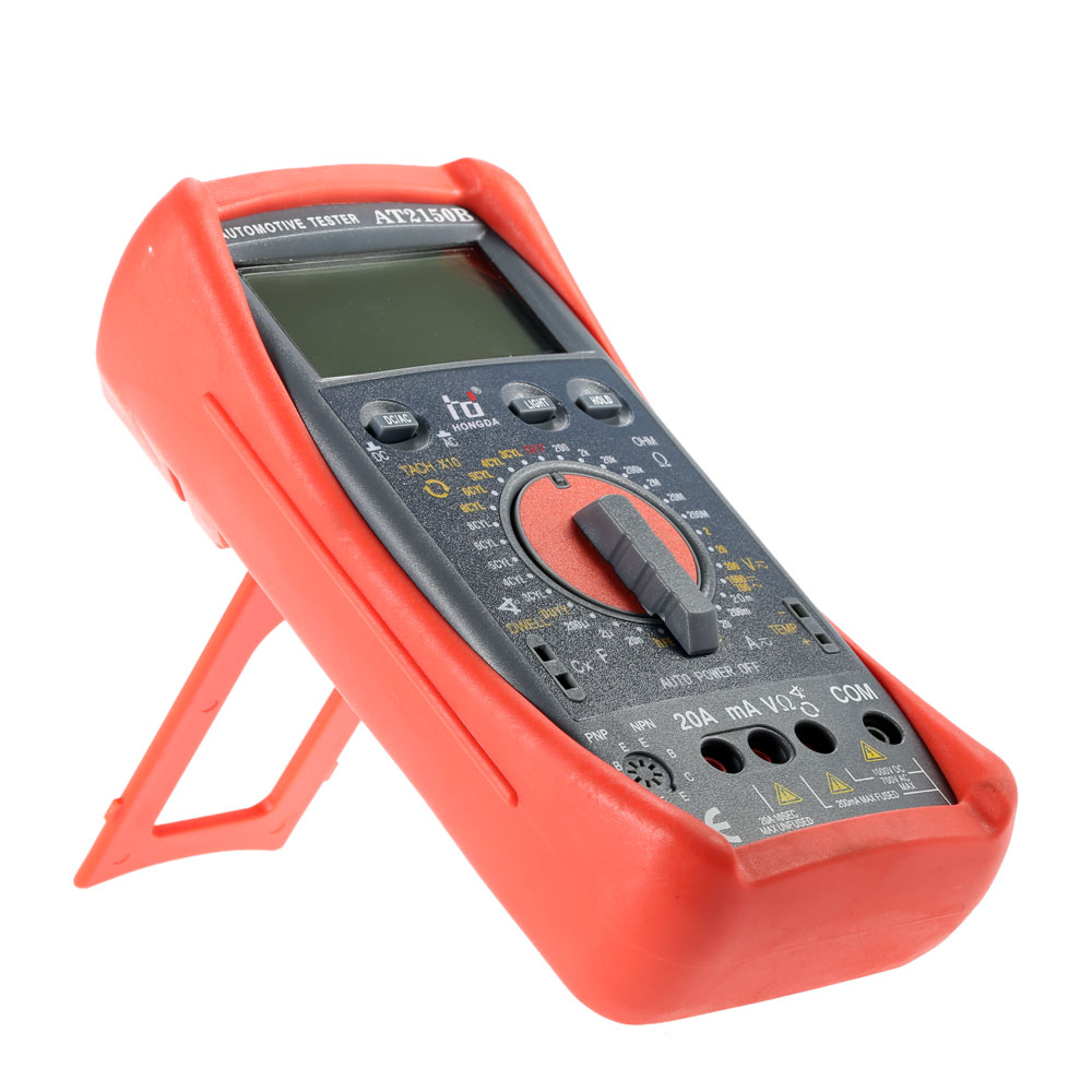 HD AT2150B Digital Multimeter Automotive Meter Tester Tachometer Cap. Temp. Tester Sensor w LCD Backlight