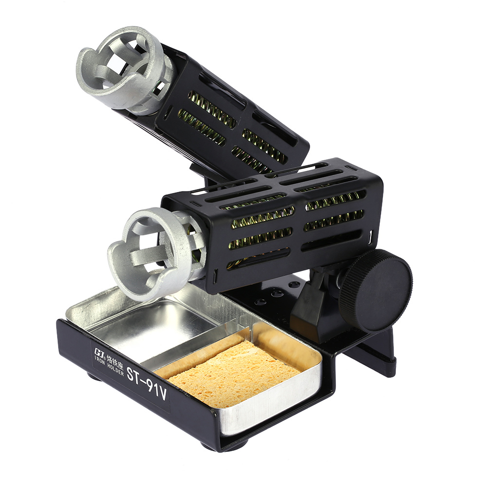 2 in1 Excellent solder station Portable Soldering Iron Stand Holder Soldering Station Adjustable Elevation Angle Cleaning Sponge