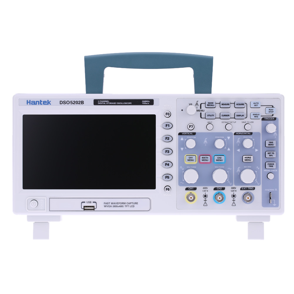 Hantek DSO5202B Professional Digital Storage Oscilloscope 2CH 200MHz 1Gsa s 1M USB osciloscopio Color TFTDisplay diagnostic tool