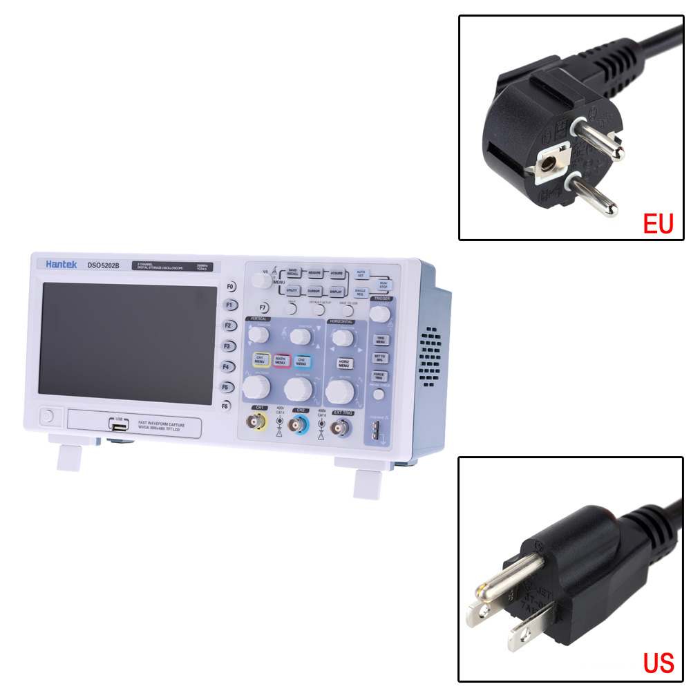 Hantek DSO5202B Professional Digital Storage Oscilloscope 2CH 200MHz 1Gsa s 1M USB osciloscopio Color TFTDisplay diagnostic tool