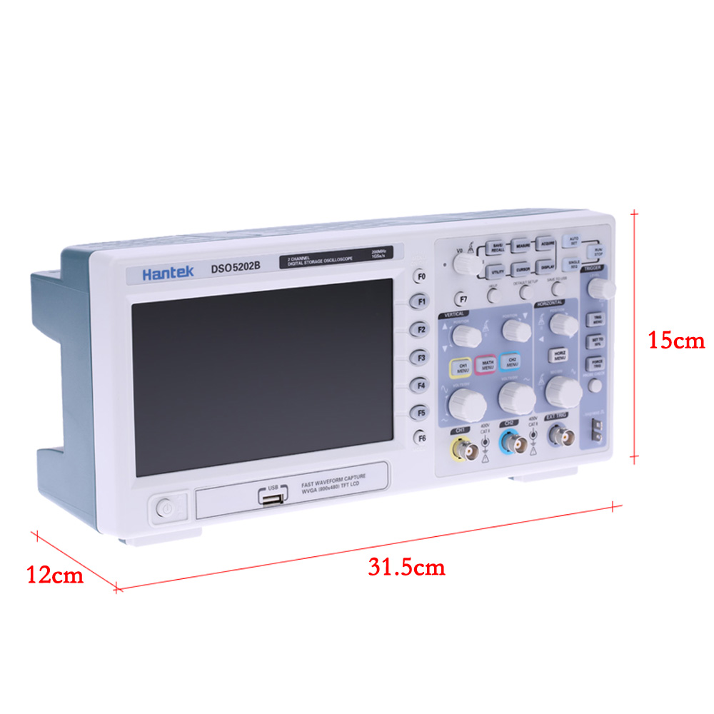 Hantek DSO5202B Professional Digital Storage Oscilloscope 2CH 200MHz 1Gsa s 1M USB osciloscopio Color TFTDisplay diagnostic tool