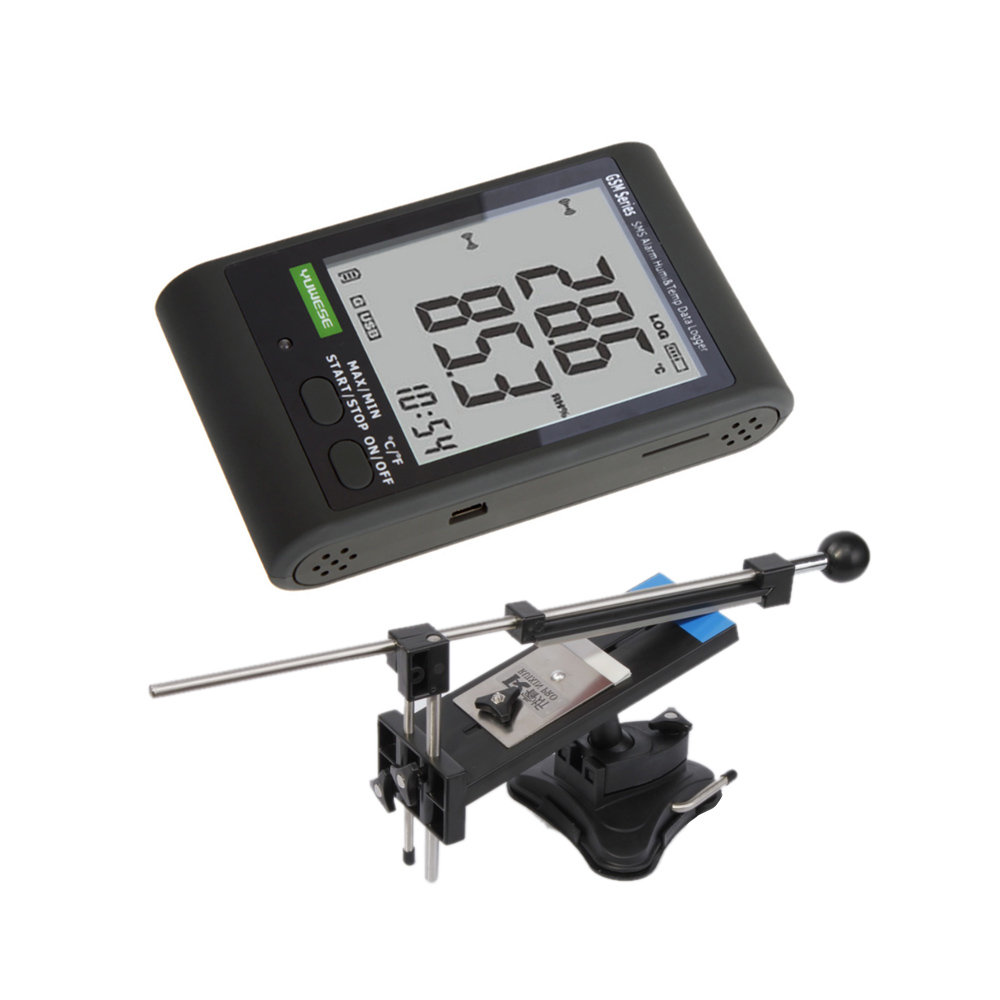Digital Temperature Humidity Logger Meter Thermometer Hygrometer + Fixed angle Kitchen Knife Sharpener Kits 4 Sharpening Stones