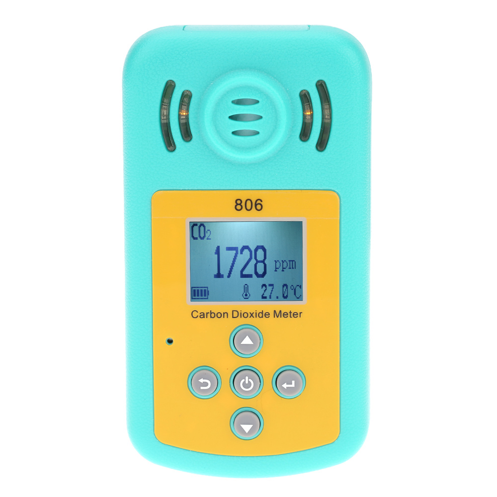 Handheld Professional Carbon Dioxide Gas Detector CO2 Meter analyzer Temperature Measurement LCD Display Alarm Value Settable