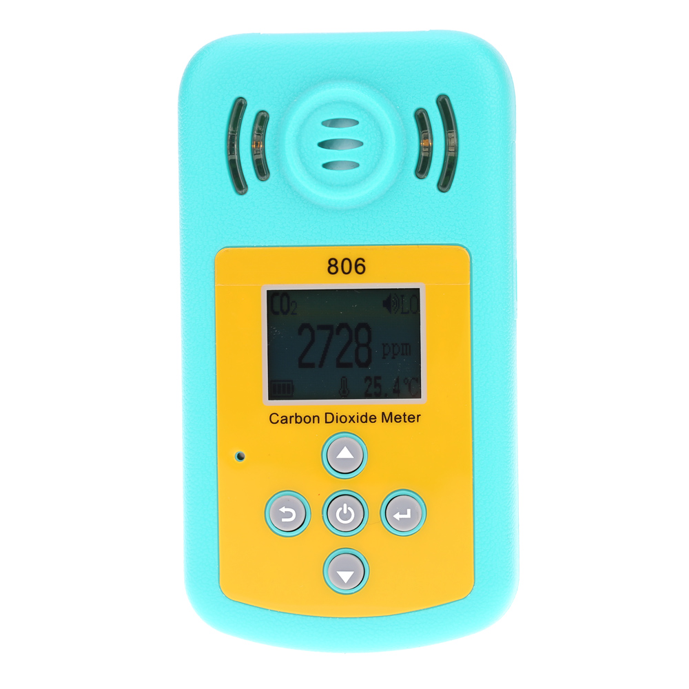 Handheld Professional Carbon Dioxide Gas Detector CO2 Meter analyzer Temperature Measurement LCD Display Alarm Value Settable