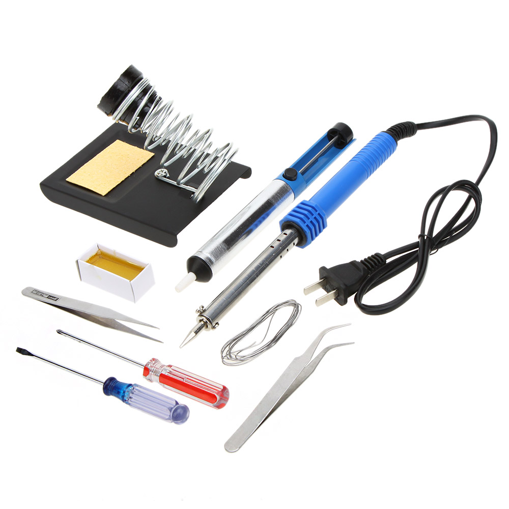 11 in 1 Electric Soldering Irons DIY Electric Solder Tools Kit Soldering Starter Set with Iron Stand Desolder Pump multi tools