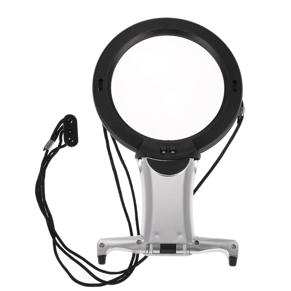 2 in 1 Hands free Magnifier microscope 2X 6X reading glasses magnifying glass with light desk magnifier lamp Magnifying Tool