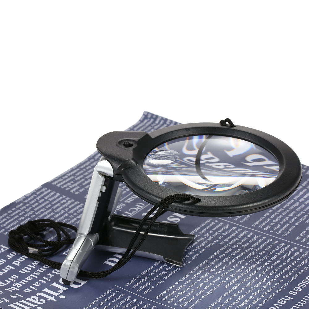 2 in 1 Hands free Magnifier microscope 2X 6X reading glasses magnifying glass with light desk magnifier lamp Magnifying Tool