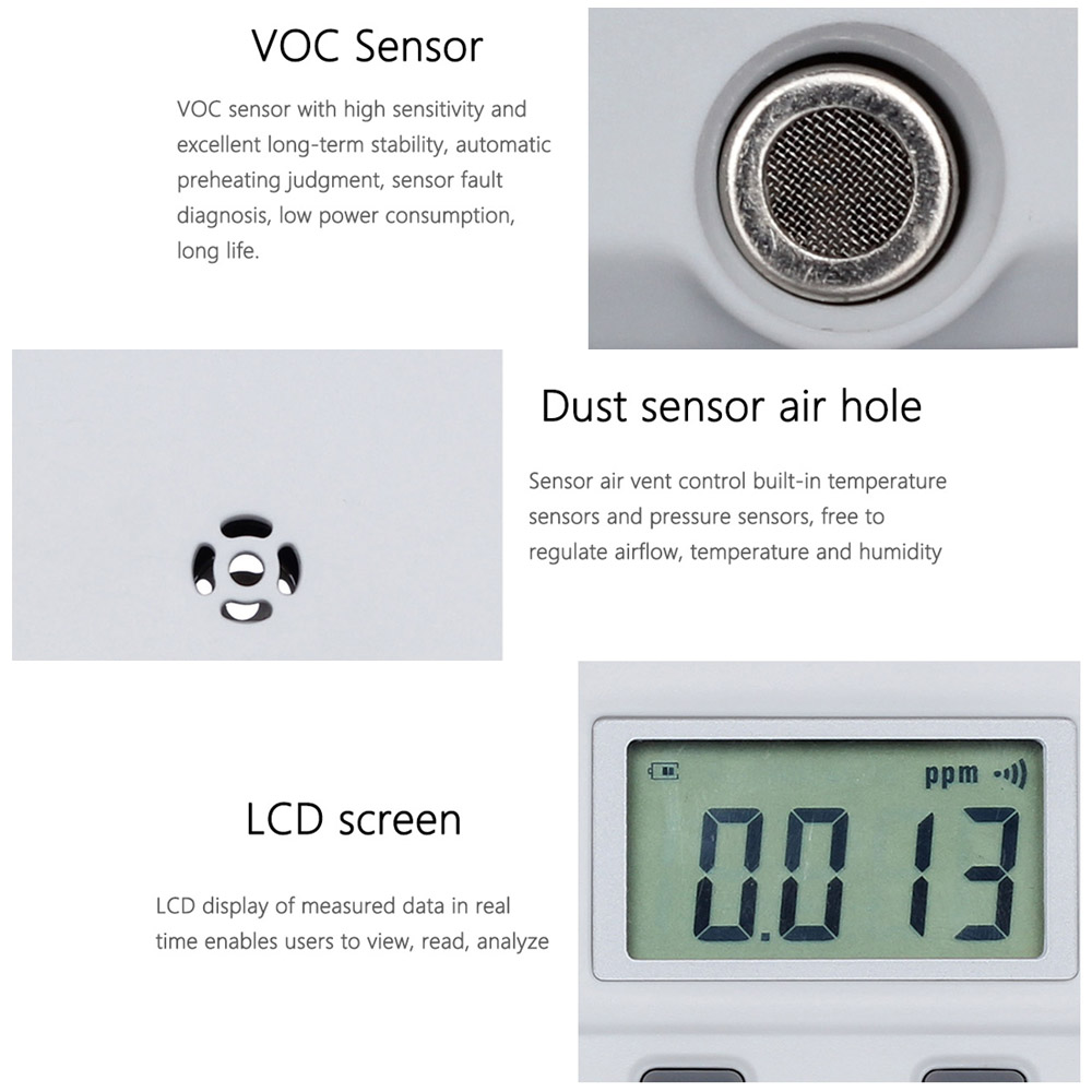 Multifunction Air Quality Multimeter Haze Dust(PM2.5) VOC Temperature Humidity Atmosphere Environment Detector Good Gas Analyzer