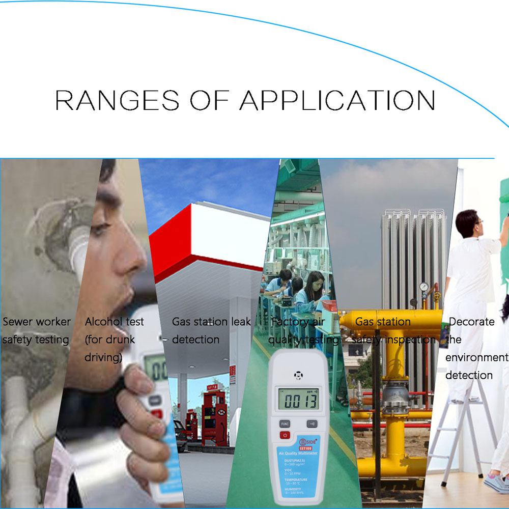 Multifunction Air Quality Multimeter Haze Dust(PM2.5) VOC Temperature Humidity Atmosphere Environment Detector Good Gas Analyzer