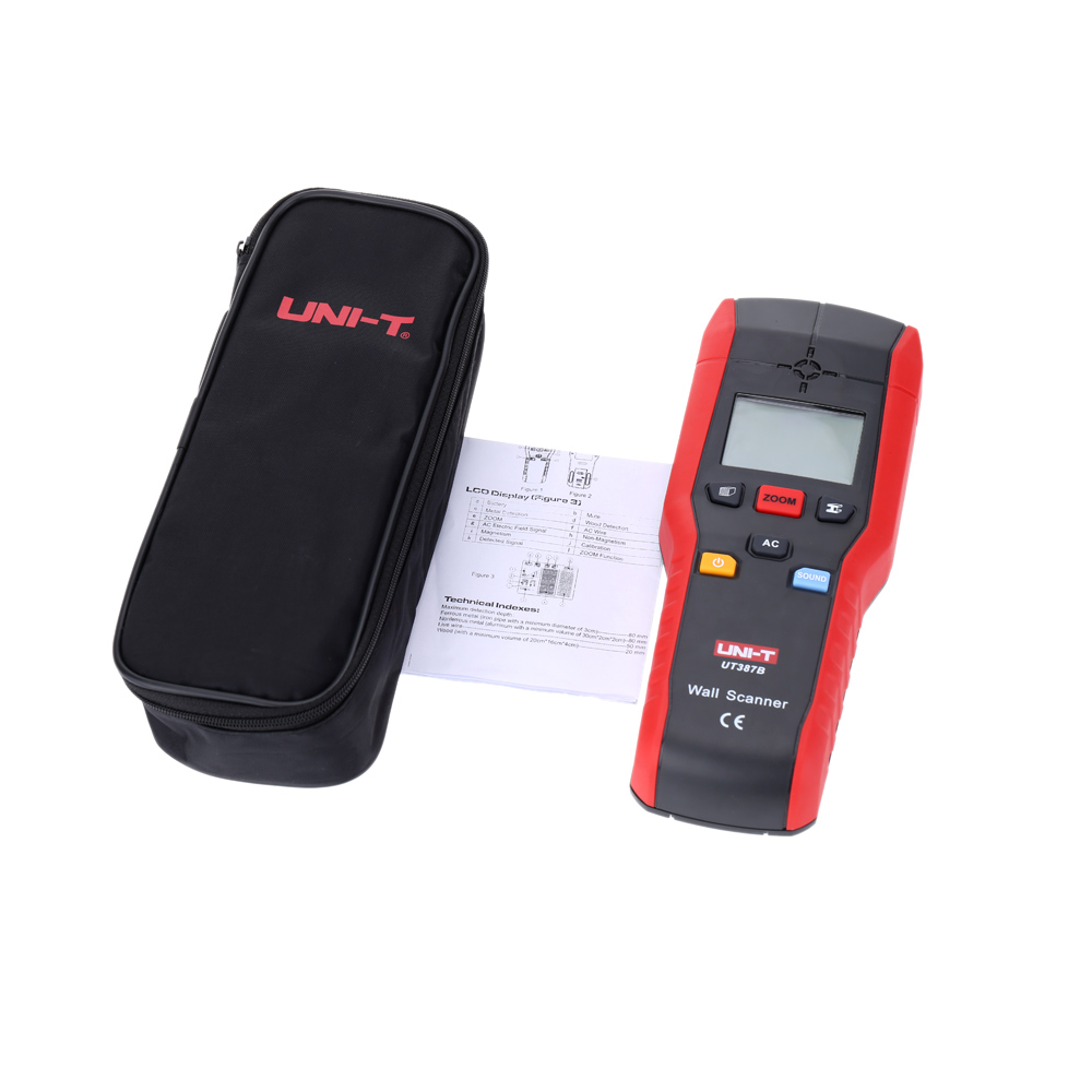 UNI T UT387B Wall Detector Multifunctional Handheld Wall Tester Metal Wood AC Cable Finder Scanner