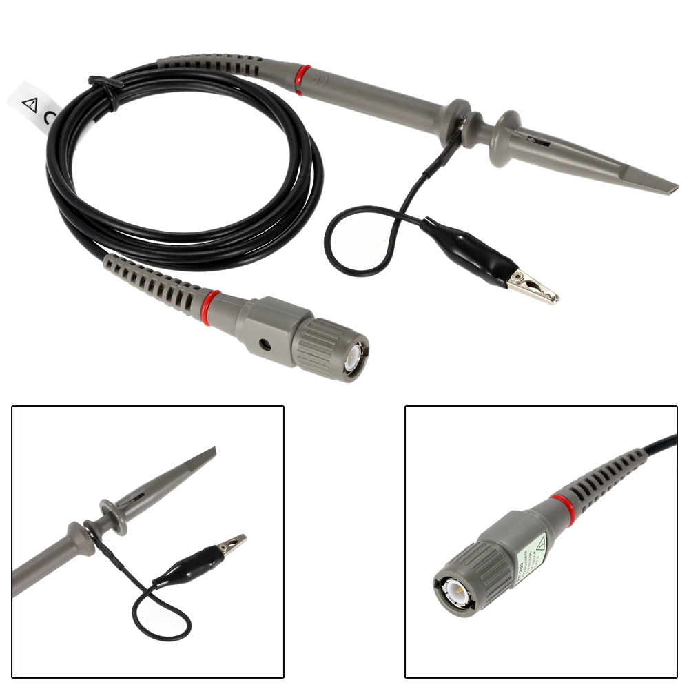 Hantek High Quality Reliable Oscilloscope Probe 200MHz Oscilloscope Clip Probe with Accessories Max.600V DC Peak AC x1 x10