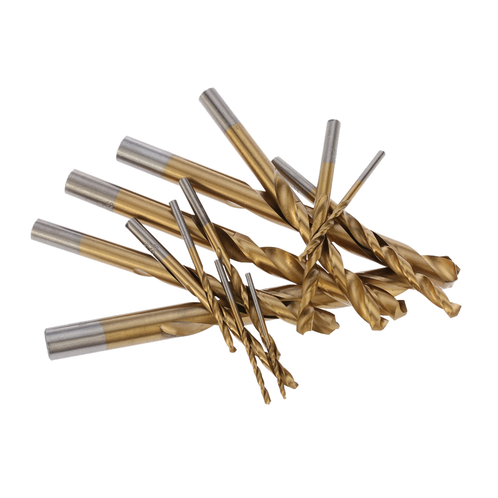 13pcs set 2 12mm Drill Bits High speed Steel Titanium Plated Twist Drill Bit Set useful HSS Woodworking Wood Metal Drilling Tool