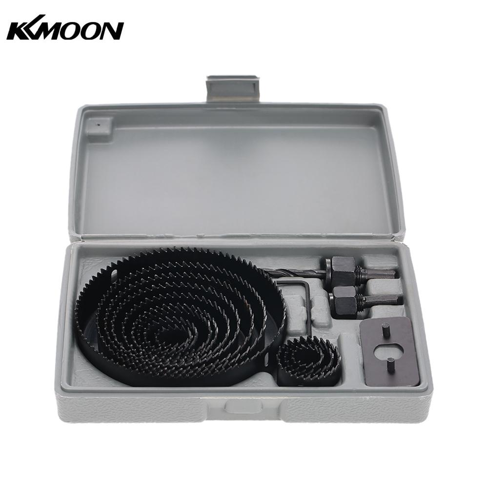 16pcs Hole Saw Cutting Set Kit Drilling Tool Wood Metal Cutter 3 4 5 inch 19 127mm Mandrels Saws Core Drill Bits Woodworking