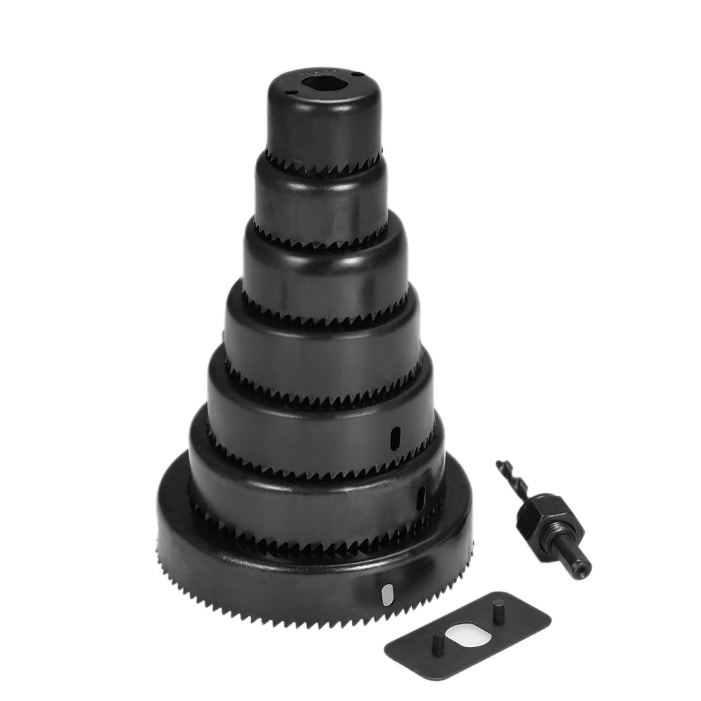 16pcs Hole Saw Cutting Set Kit Drilling Tool Wood Metal Cutter 3 4 5 inch 19 127mm Mandrels Saws Core Drill Bits Woodworking