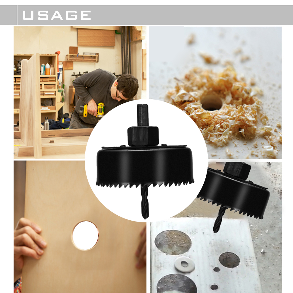 16pcs Hole Saw Cutting Set Kit Drilling Tool Wood Metal Cutter 3 4 5 inch 19 127mm Mandrels Saws Core Drill Bits Woodworking