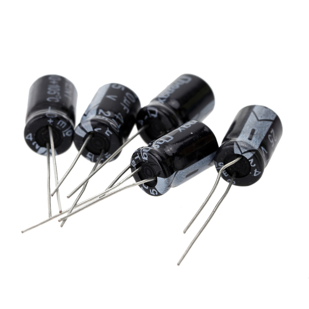 25x5pcs Electrolytic Capacitor Package Capacitance Set 1uF 2200uF Diagnostic tool Passive Components Supplies Condensadores