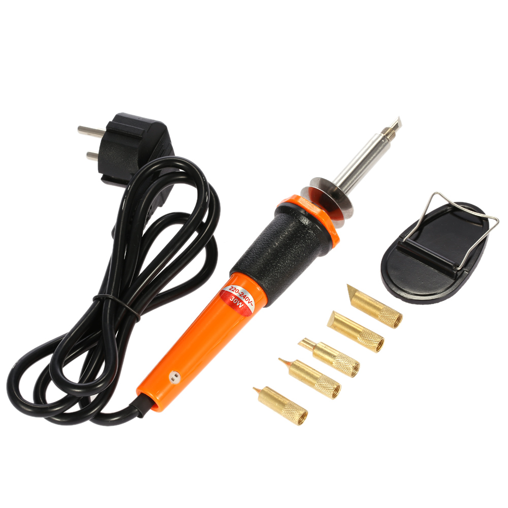7pcs Electric Soldering Iron solder Welding Tools Set Soldering Iron + 5 Solder Tips + soldering station 220 240V 30W