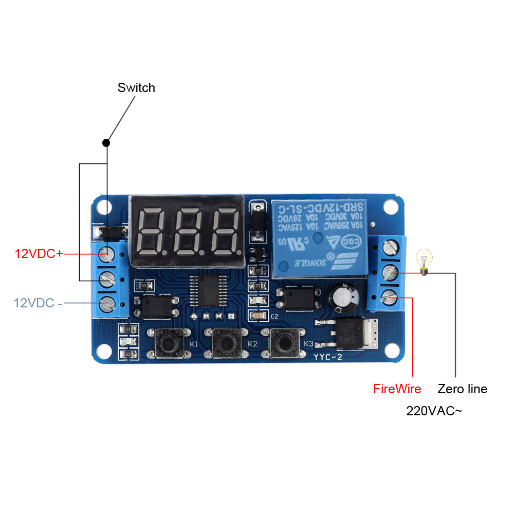 New Upgrades12V LED Timer Module Automation Delay Timer Control Switch Relay Module with Case High Quality Integrated Circuits