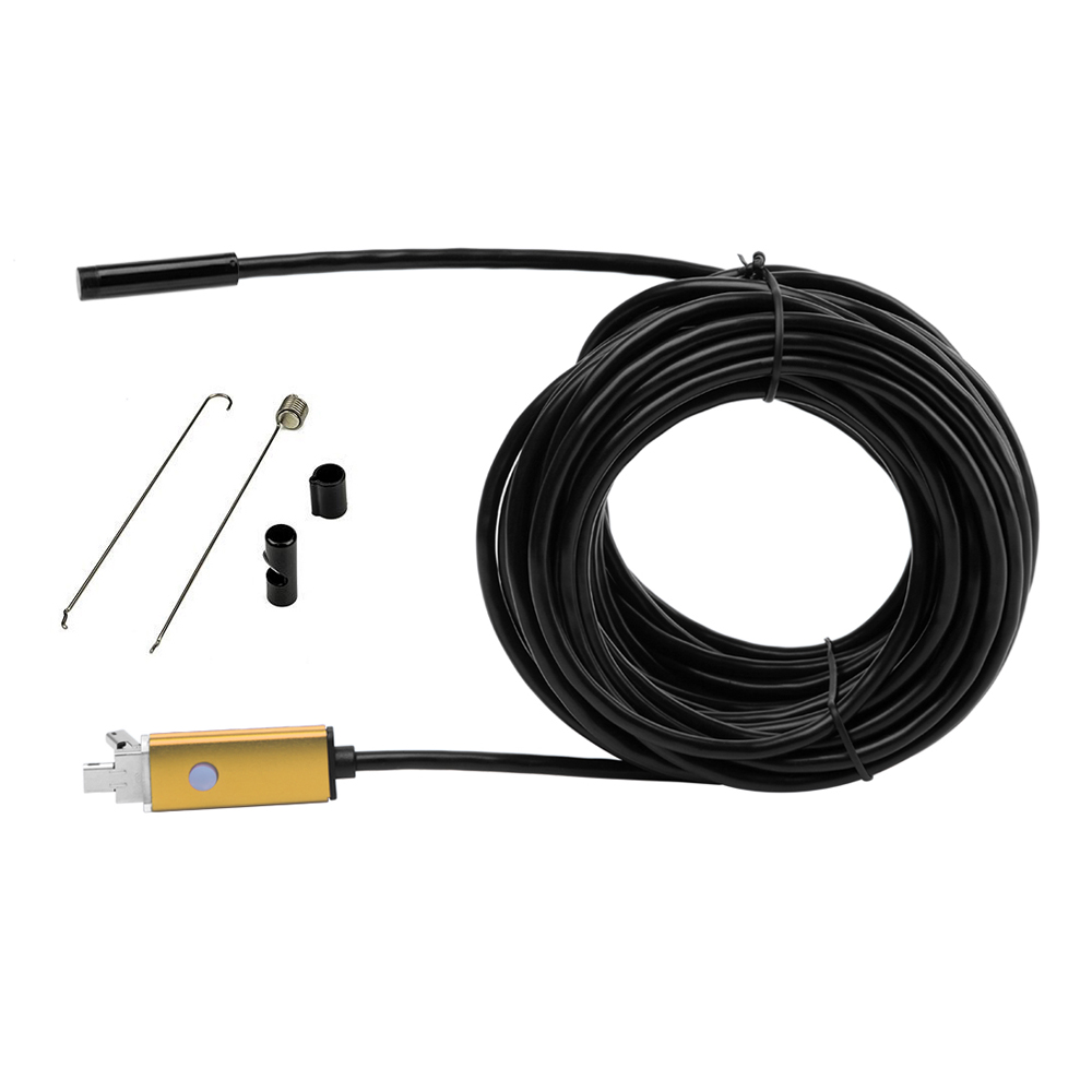 7mm 10m 2 in 1 Mini microscope USB Endoscope Borescope Inspection Camera digital magnifier for Android Phones PC microscopio