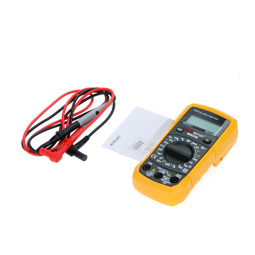 HYELEC Data Hold Mini Digital Multimeter Multifunction Electronic Diagnostic tool for Voltage Current Resistance DiodeTesting